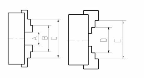 Присоединительные размеры Токарный патрон 200 мм на 5 конус 7100-0031 Yuanpai