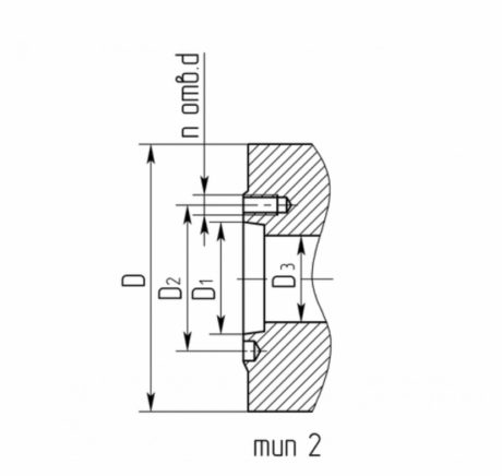 Чертеж Токарный патрон 200 мм на 5 конус 7100-0031 Yuanpai