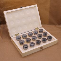 Комплект цанг ER40 (15 шт.) d=3, 4, 5, 6, 8, 10, 12, 14, 15, 16, 18, 20, 22, 24, 26