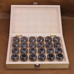 Комплект цанг ER40 (24 шт.) d=3, 4, 5, 6, 7, 8, 9, 10, 11, 12, 13, 14, 15, 16, 17, 18, 19, 20, 21, 22, 23, 24, 25, 26