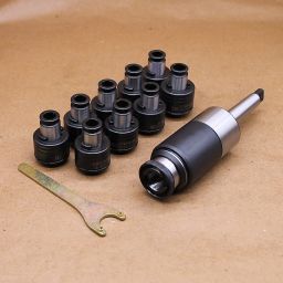 Резьбонарезной патрон J4112 КМ2 с комплектом головок (M3-M12), 7 шт. в кейсе