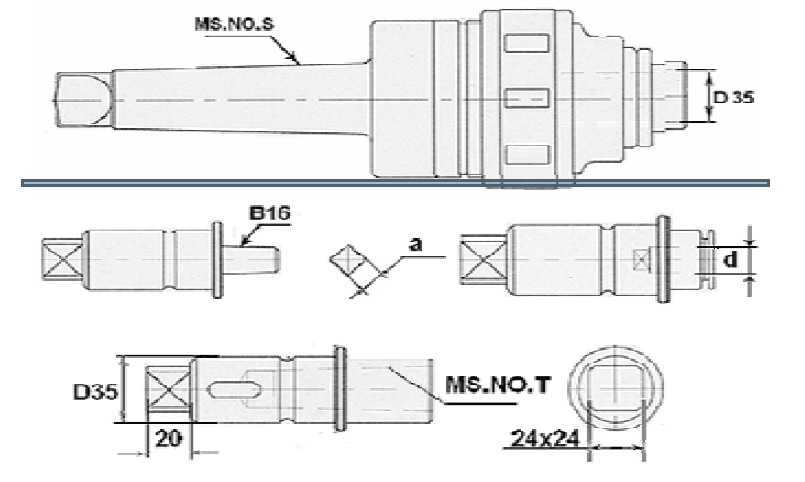 Чертеж патрон резьбонарезной быстросменный М3-М6